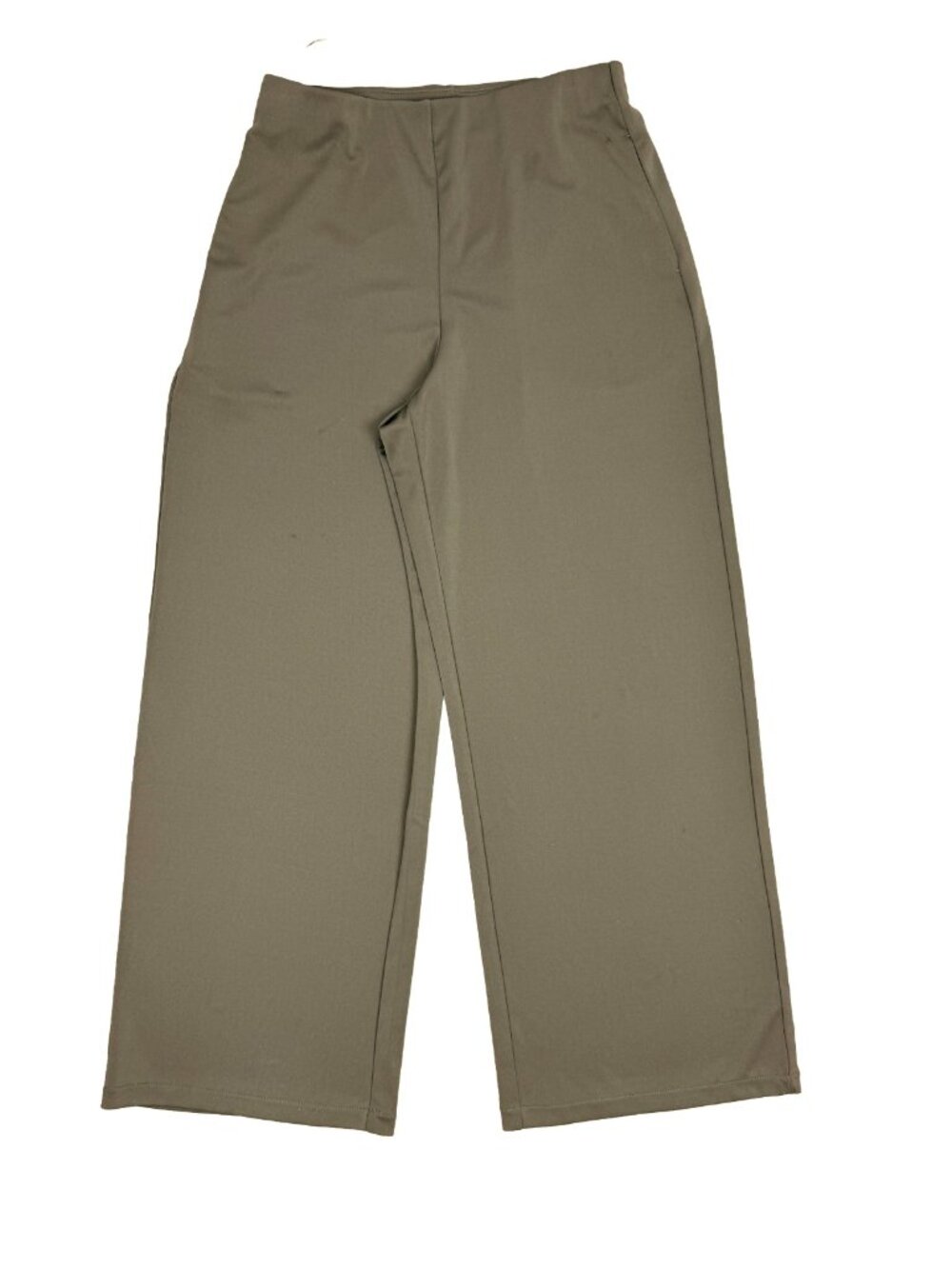 UNIQLO‎ Elastic Waist Wide Leg Stretch Khaki Olive Green Pants Size M
